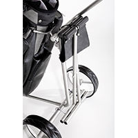 JuCad titanium golfer seat_on the trolley_JGS